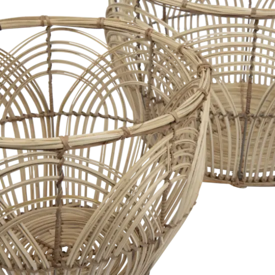 Hello Honey&reg; Natural Handmade Decorative Rattan Basket Set {14}