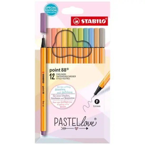 STABILO&reg; PASTELLove&reg; Point 88&reg; 12 Color Pen Set {1}