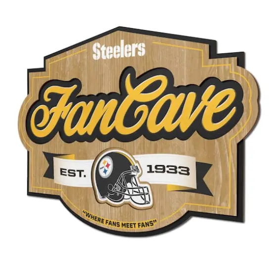 NFL Fan Cave Sign Pittsburgh Steelers {1}