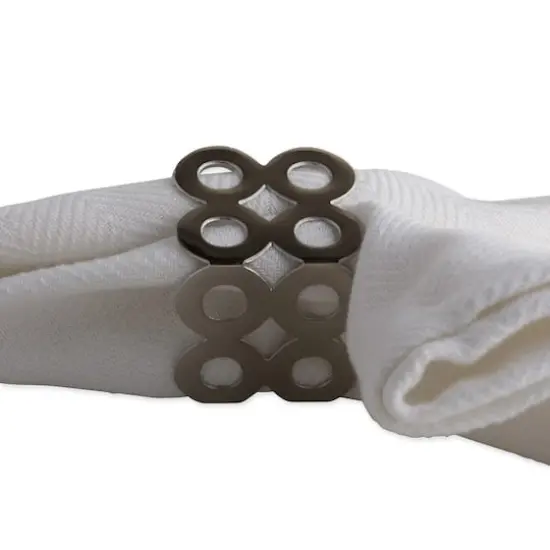 DII&reg; Silver Square Die Cut Napkin Rings, 6ct. {4}
