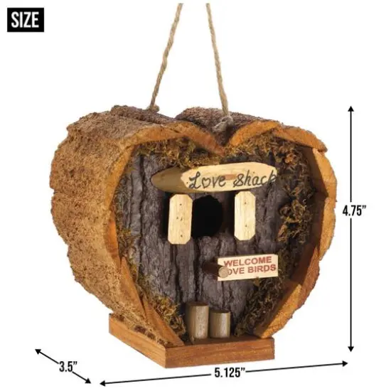 5'' Cozy Love Shack Birdhouse {5}