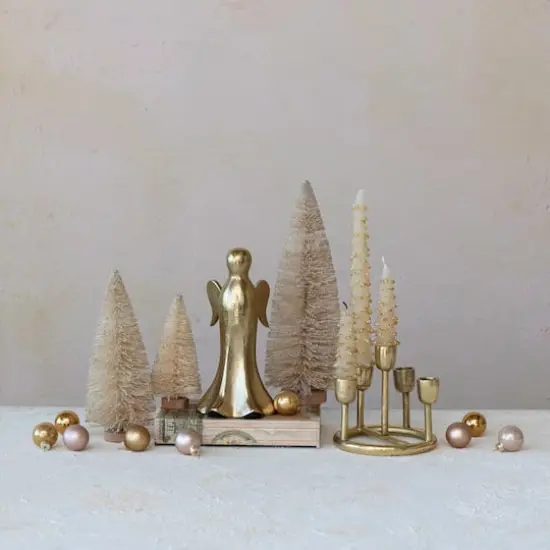 Hello Honey&reg; 5.5" Gold Finish Aluminum Advent Taper Candleholder {3}