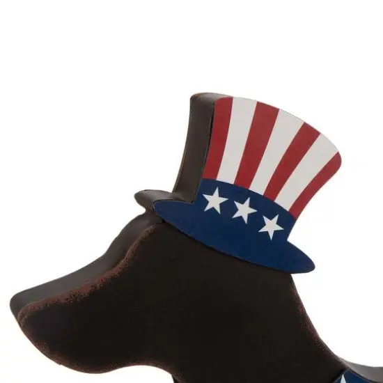 Glitzhome&reg; 24.5" Patriotic Double-Sided HOME/WELCOME Dachshund D&eacute;cor {6}