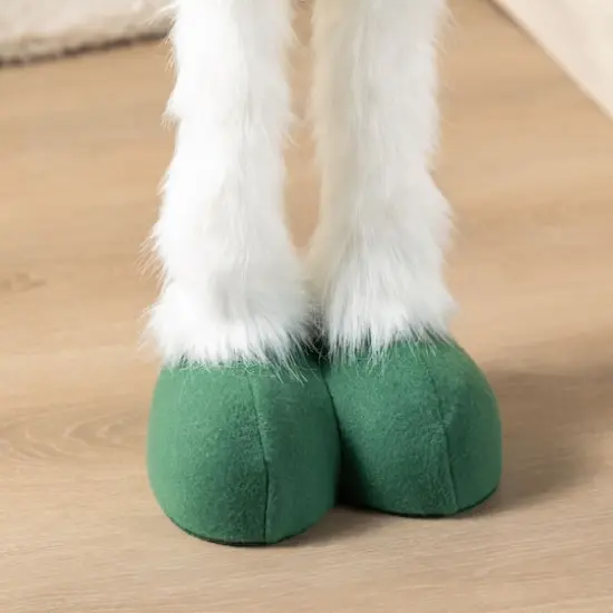 Glitzhome&reg; 29"H Christmas Fabric Yeti With Telescoping Legs {7}