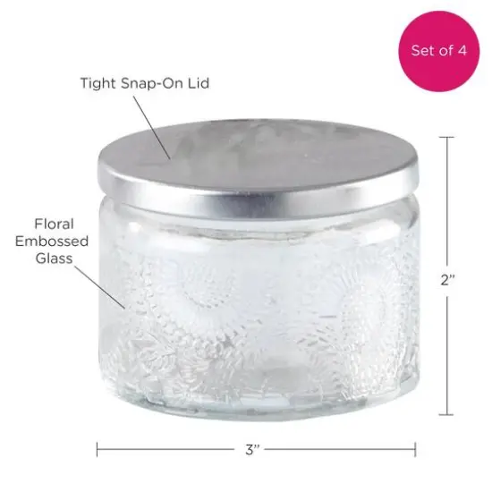 Kate Aspen&reg; Garden Blooms Clear Glass Tea Light Holder, 4ct. {8}