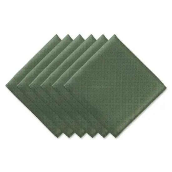 DII&reg; Oversized Tonal Lattice Print Outdoor Linen Dinner Napkins, 6ct. Artichoke {1}