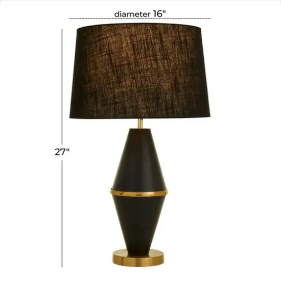 CosmoLiving by Cosmopolitan 27" Contemporary Table Lamp Black {8}