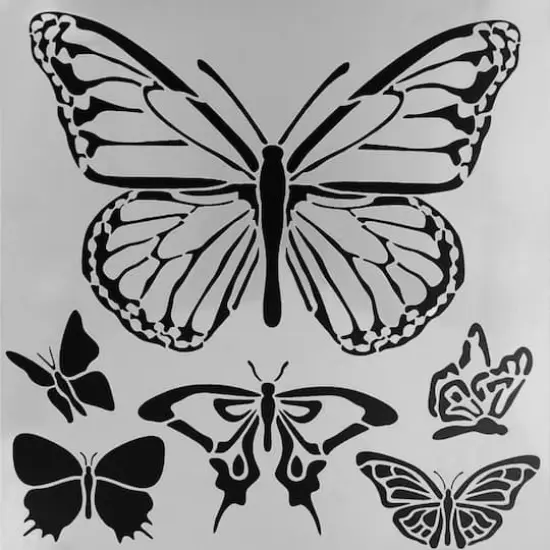 PA Essentials Butterflies Stencil, 12" x 12" {3}