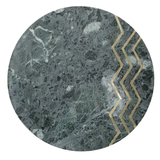 20" Gold Contemporary Stoneware Accent Table {3}