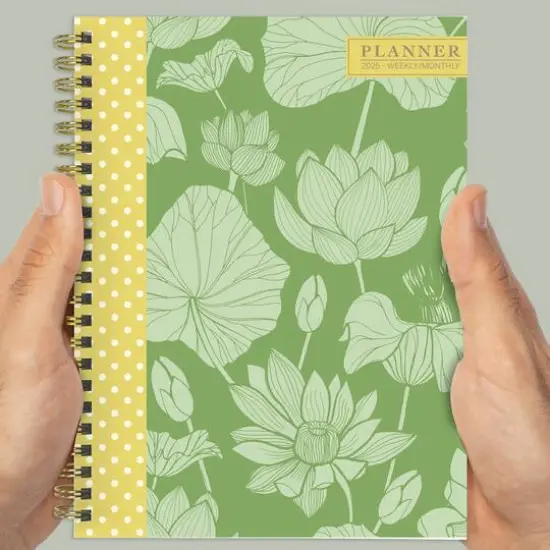 TF Publishing 2025 Medium Lotus Weekly Monthly Spiral Planner {8}