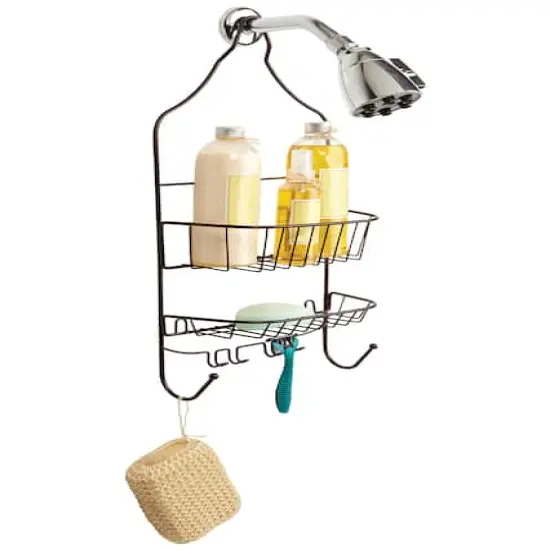 Bath Bliss Bronze Contoured Head Design Shower Caddy {3}