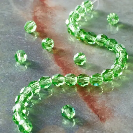 Preciosa Glass Crystal Round Beads, 4mm by Bead Landing&trade; Peridot {3}