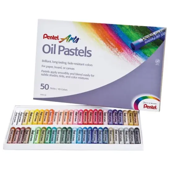 Pentel Arts&reg; 50 Color Oil Pastels Set {1}