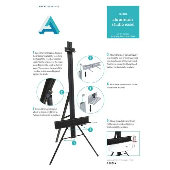 Art Alternatives Tahoe Aluminum Studio Easel {5}