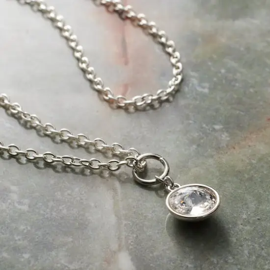 Clear Austrian Crystal Rivoli Cut Charm in Silver Setting by Bead Landing&trade; {3}