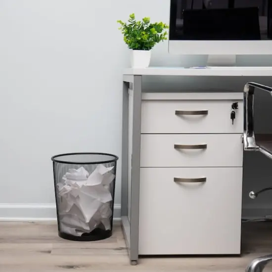 Mind Reader 4.5gal. Black Metal Mesh Waste Paper Basket, 3ct. {3}