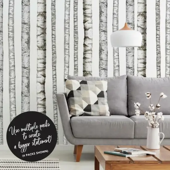RoomMates Realistic Birch Trees Peel & Stick Giant Decals {3}