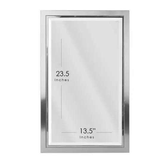 Head West Brushed Nickel & Chrome Recessed Mirrored Medicine Cabinet {6}