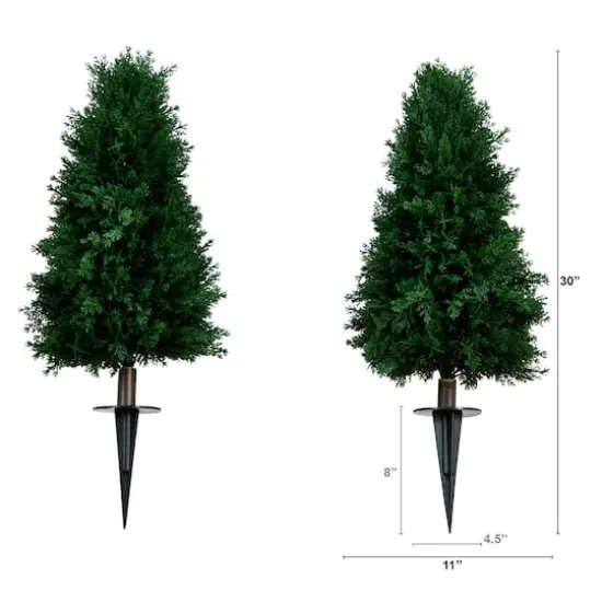 2.5ft. UV Resistant Cedar Plant Set with Integrated Ground Stake {4}