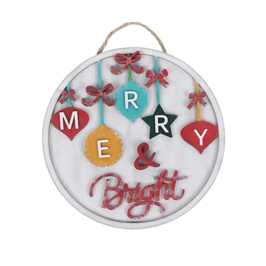 6" Merry & Bright Plaque DIY Wood D&eacute;cor Kit by Make Market&reg; {3}