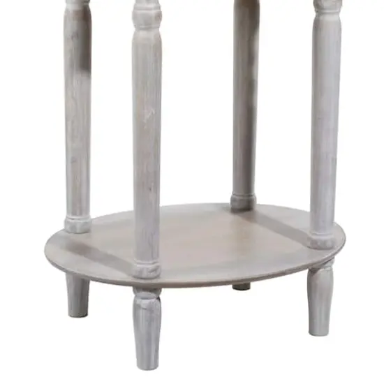 Light Brown Wood Farmhouse Accent Table {4}