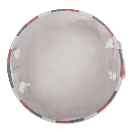 DII&reg; 12" Round Tri-Color Fabric Bin Tri Color Cardinal Red {4}