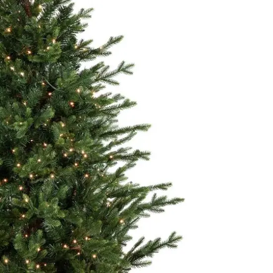 6ft. Pre-Lit Deluxe Russian Pine Artificial Christmas Tree in Planter, Warm White LED Lights {3}