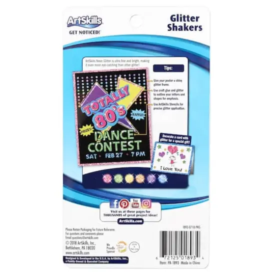 ArtSkills&reg; 6 Color Neon Glitter Shaker Set {3}