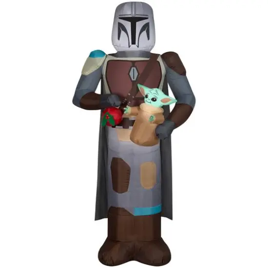 6.5ft. Airblown&reg; Inflatable Mandalorian&trade; with Grogu&trade; {1}