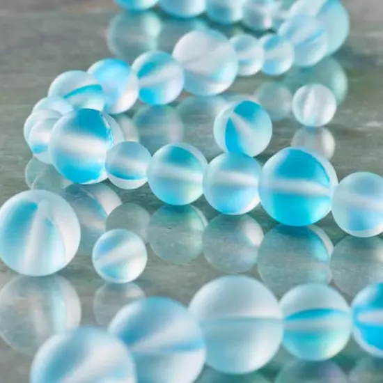 Aqua Matte Glass Round Beads by Bead Landing&trade; {3}