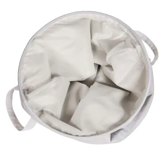 Honey Can Do 20" Gray Stripe Kids Hamper {4}