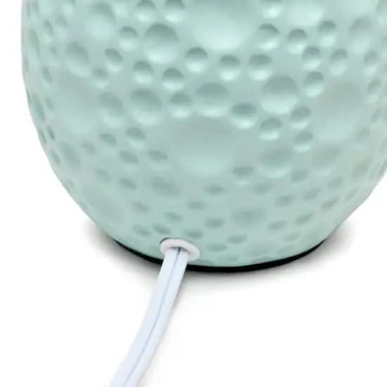 Creekwood Home Essentix 14" Ceramic Teardrop Table Lamp Blue {8}