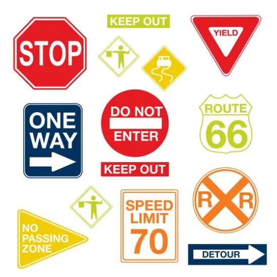WallPops Road Signs Wall Art Kit {1}