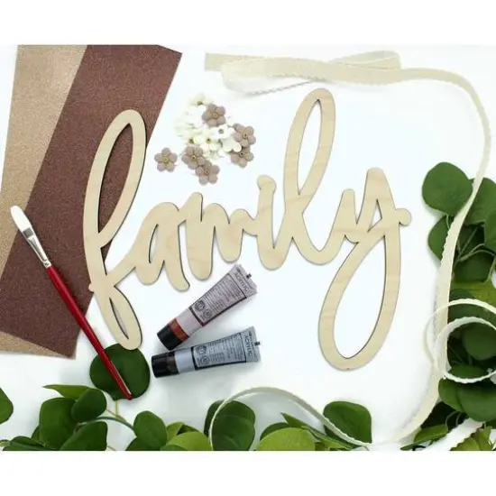 Leisure Arts&reg; 12" Family Wood Word {4}