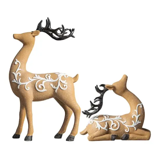 Glitzhome&reg; Reindeer Table D&eacute;cor Set {8}