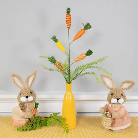 23.75" Striped Carrots Artificial Easter Spray {3}