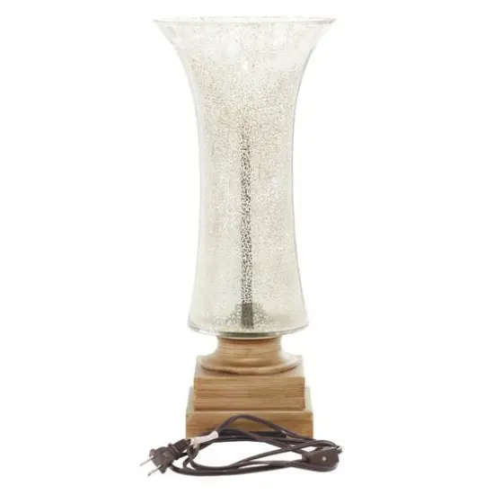 Set of 2" Gold Glass Glam Uplight, 18" {7}