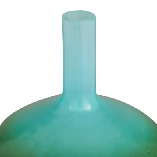Green Glass Modern Vase, 21" x 12" x 12" {5}