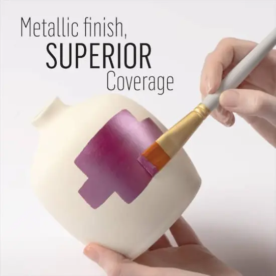 FolkArt&reg; Metallic&trade; Jewel Tone Paint & Brush Kit {9}