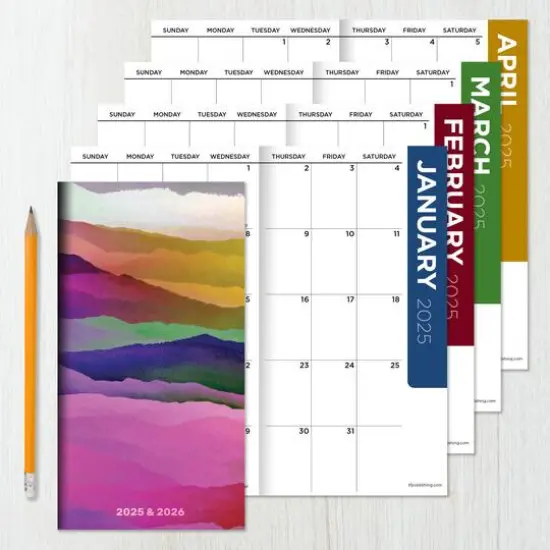 TF Publishing 2025-2026 Small Purple Mountain Majesty Monthly Pocket Planner {4}