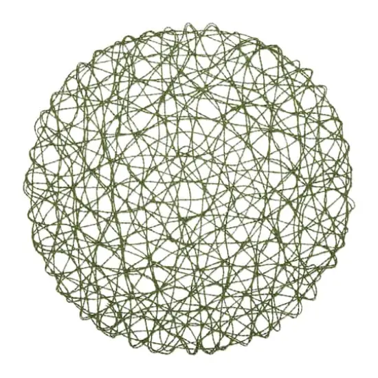 DII&reg; Woven Paper Round Placemats, 6ct. Artichoke Green {4}