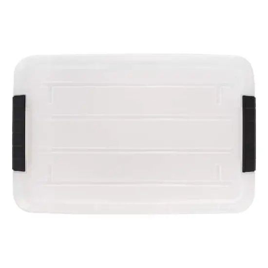 IRIS&reg; 13.5qt. Buckled Clear Boxes with Clear Buckle Lids, 6ct. {5}