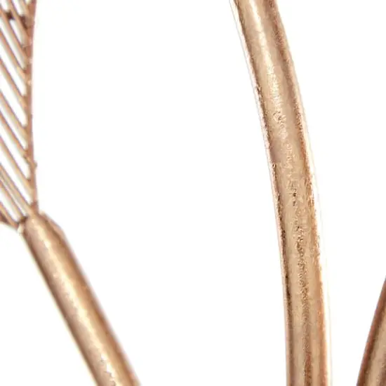 Copper Metal Glam Floral Wall Decoration {4}