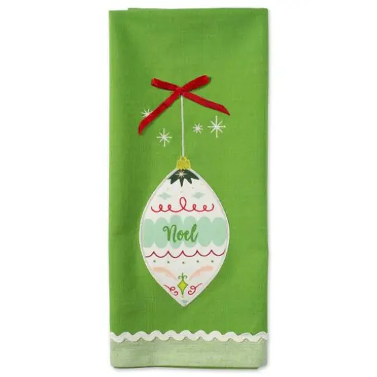 DII&reg; Assorted Holiday Ornaments Embellished Dishtowel Set {11}