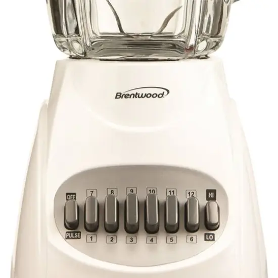 Brentwood White 42oz. 12-Speed + Pulse Electric Blender {6}