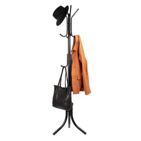 Mind Reader 67" 3-Tier 11-Hook Coat Rack Black {7}