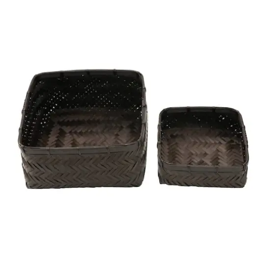 Hello Honey&reg; Black Bamboo & Water Hyacinth Basket Set {1}