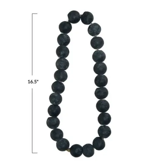 Hello Honey&reg; 16.5" Distressed Black Cement Bead Garland {4}