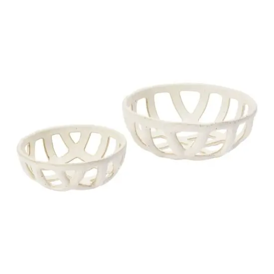 Hello Honey&reg; White Stoneware Fruit Basket Set {1}