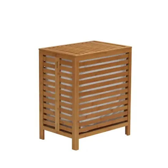 Household Essentials Bamboo Laundry Hamper {1}